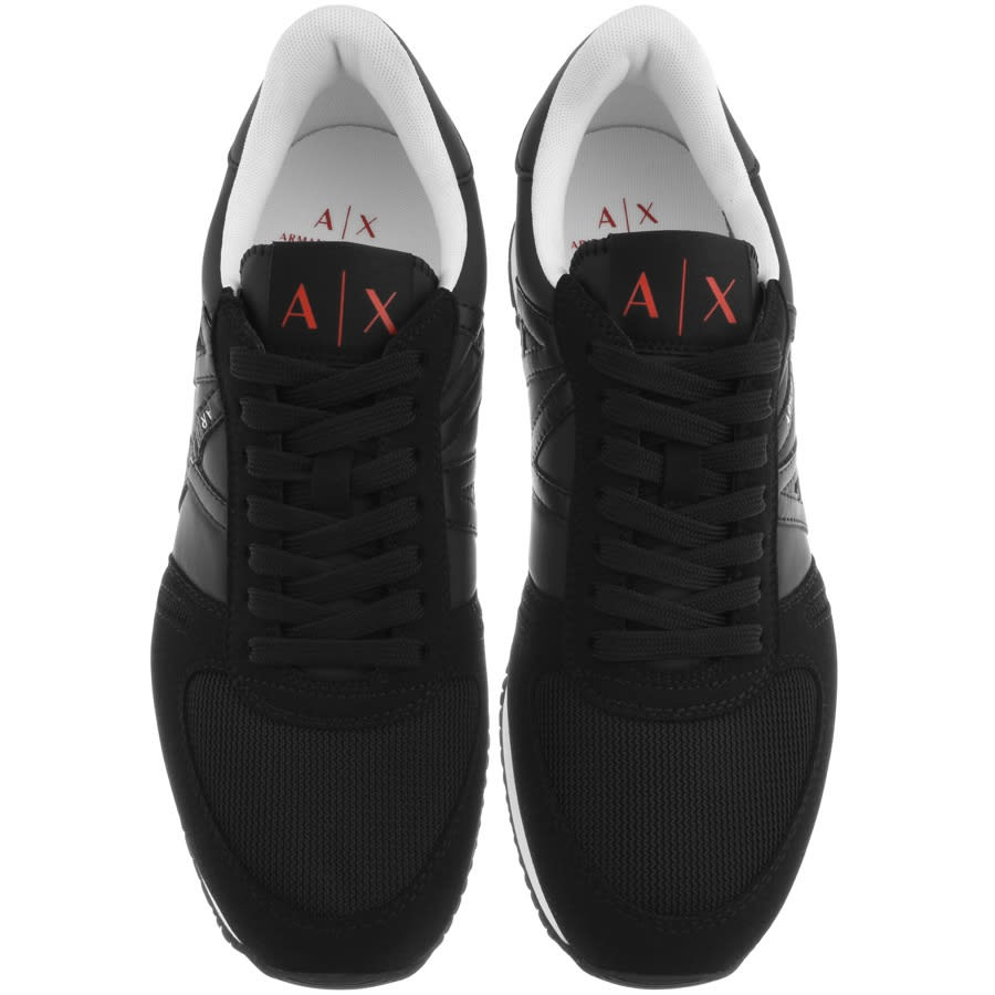 Alternative Image for ProductArmani Exchange Logo Trainers Black3